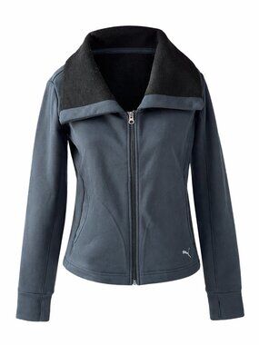 Puma Sport Lifestyle Black Zip-Up Fleece Jacket | Size M